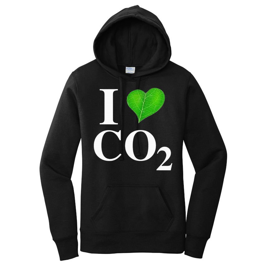I Love Co2 Carbon Dioxide Climate Change Hoax Global Warming Women's Pullover Hoodie