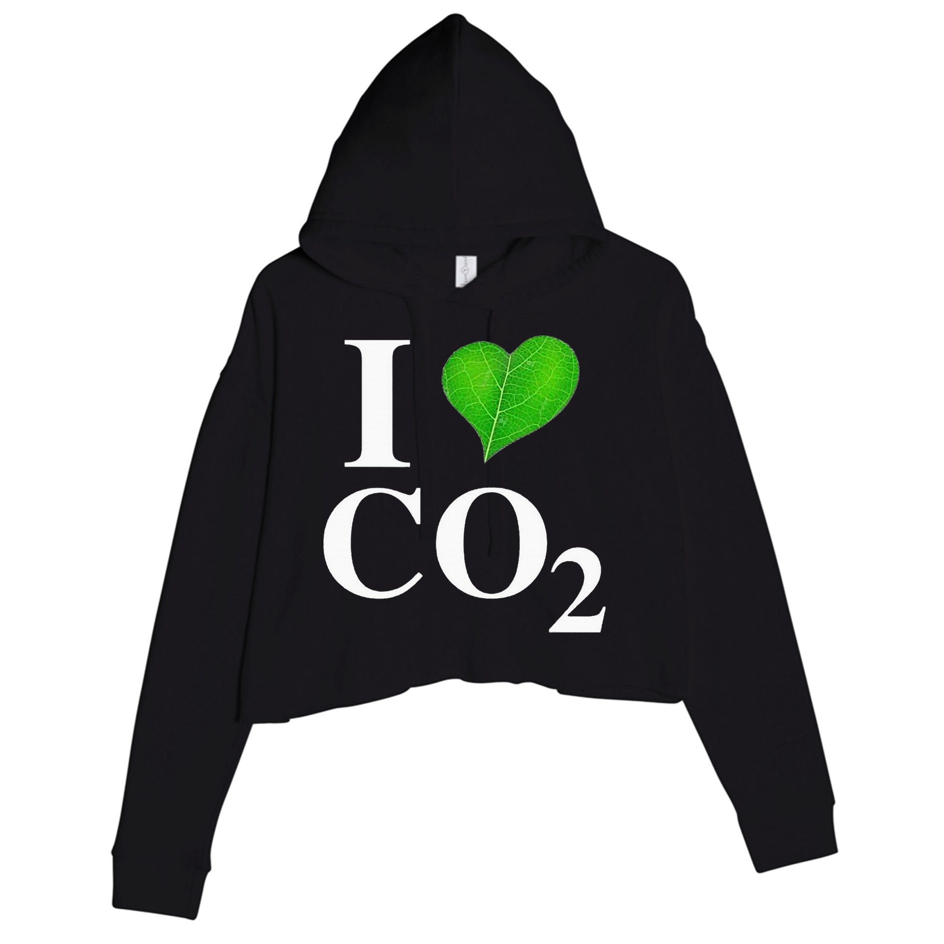I Love Co2 Carbon Dioxide Climate Change Hoax Global Warming Crop Fleece Hoodie