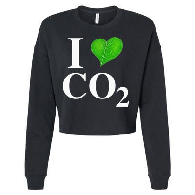 I Love Co2 Carbon Dioxide Climate Change Hoax Global Warming Cropped Pullover Crew