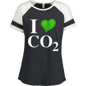 I Love Co2 Carbon Dioxide Climate Change Hoax Global Warming Enza Ladies Jersey Colorblock Tee