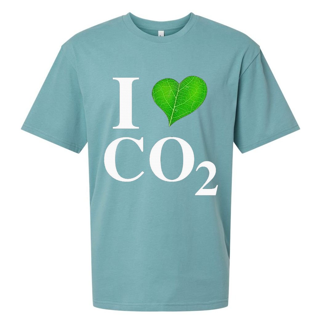 I Love Co2 Carbon Dioxide Climate Change Hoax Global Warming Sueded Cloud Jersey T-Shirt