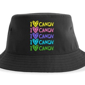 I Love Candy I Love Candy Sweets Lover Sustainable Bucket Hat