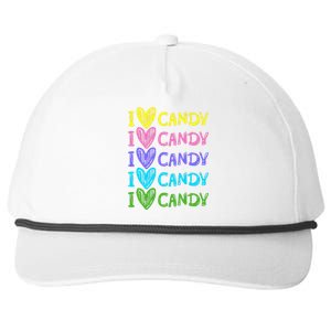 I Love Candy I Love Candy Sweets Lover Snapback Five-Panel Rope Hat