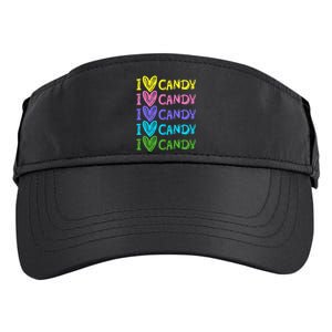 I Love Candy I Love Candy Sweets Lover Adult Drive Performance Visor