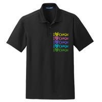 I Love Candy I Love Candy Sweets Lover Dry Zone Grid Polo