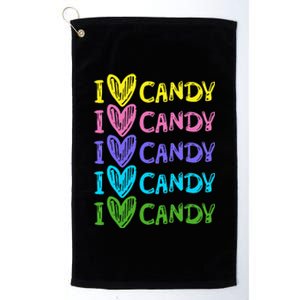 I Love Candy I Love Candy Sweets Lover Platinum Collection Golf Towel