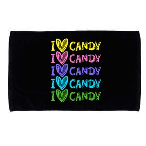 I Love Candy I Love Candy Sweets Lover Microfiber Hand Towel