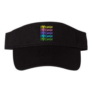 I Love Candy I Love Candy Sweets Lover Valucap Bio-Washed Visor