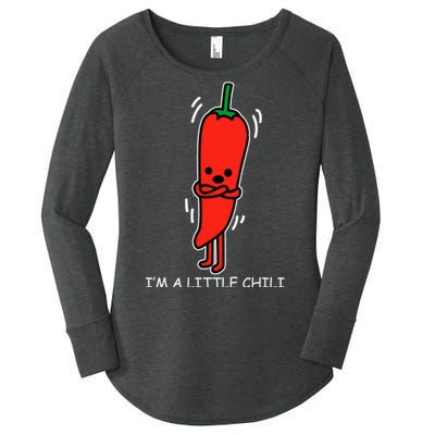 IM Little Chili Funny Saying Pepper Food Pun Women's Perfect Tri Tunic Long Sleeve Shirt