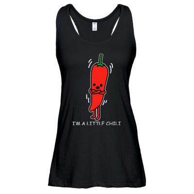 IM Little Chili Funny Saying Pepper Food Pun Ladies Essential Flowy Tank