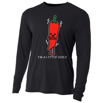 IM Little Chili Funny Saying Pepper Food Pun Cooling Performance Long Sleeve Crew