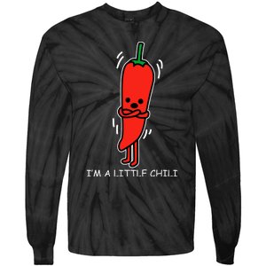 IM Little Chili Funny Saying Pepper Food Pun Tie-Dye Long Sleeve Shirt