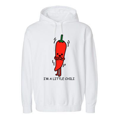 IM Little Chili Funny Saying Pepper Food Pun Garment-Dyed Fleece Hoodie