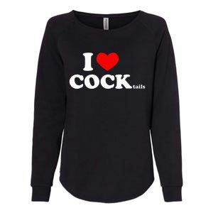 I Love Cocktails I Heart Cocktail Funny Drinking Party Womens California Wash Sweatshirt