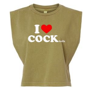 I Love Cocktails I Heart Cocktail Funny Drinking Party Garment-Dyed Women's Muscle Tee