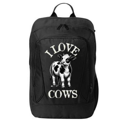 I Love Cows Donald Trump Meme Funny Quote City Backpack