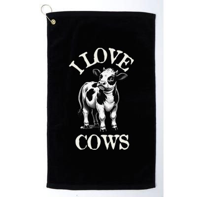 I Love Cows Donald Trump Meme Funny Quote Platinum Collection Golf Towel