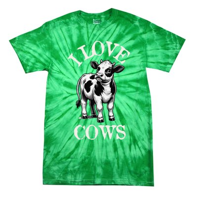 I Love Cows Donald Trump Meme Funny Quote Tie-Dye T-Shirt