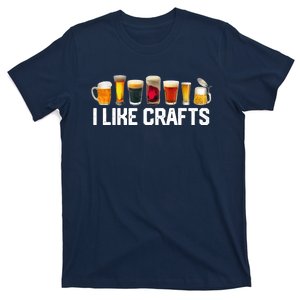 I LIKE CRAFTS Craft Beer Microbrew Hops Funny Gift Dad T-Shirt