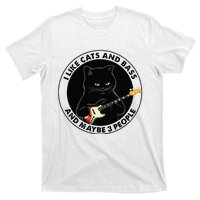 I Like Cats And Bass And Maybe 3 People Bass Guitar Player T-Shirt