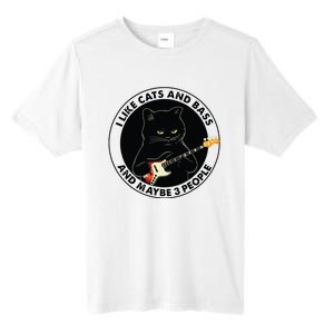 I Like Cats And Bass And Maybe 3 People Bass Guitar Player Tall Fusion ChromaSoft Performance T-Shirt