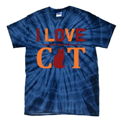 I Love Cat Tie-Dye T-Shirt