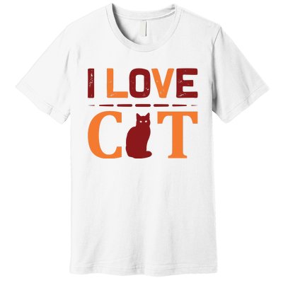 I Love Cat Premium T-Shirt