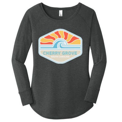 I Love Cherry Grove Beach South Carolina Ocean Wave Women's Perfect Tri Tunic Long Sleeve Shirt