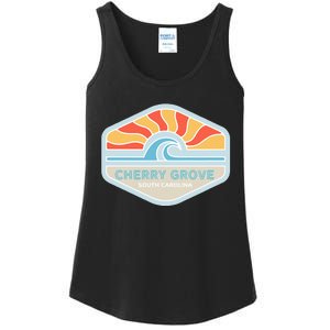 I Love Cherry Grove Beach South Carolina Ocean Wave Ladies Essential Tank