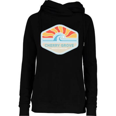 I Love Cherry Grove Beach South Carolina Ocean Wave Womens Funnel Neck Pullover Hood