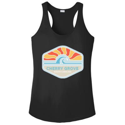 I Love Cherry Grove Beach South Carolina Ocean Wave Ladies PosiCharge Competitor Racerback Tank