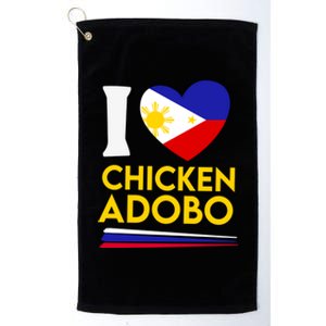 I Love Chicken Adobo Filipino Food Flag Map Pride Cute Gift Platinum Collection Golf Towel