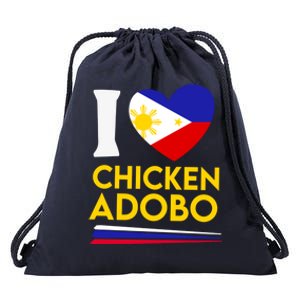 I Love Chicken Adobo Filipino Food Flag Map Pride Cute Gift Drawstring Bag