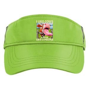 I Like Cows And Maybe Like 3 People Cow Lover Farmer Adult Drive Performance Visor