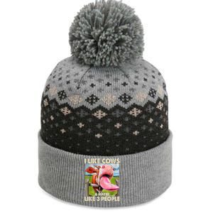 I Like Cows And Maybe Like 3 People Cow Lover Farmer The Baniff Cuffed Pom Beanie