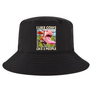 I Like Cows And Maybe Like 3 People Cow Lover Farmer Cool Comfort Performance Bucket Hat