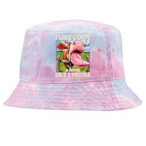 I Like Cows And Maybe Like 3 People Cow Lover Farmer Tie-Dyed Bucket Hat