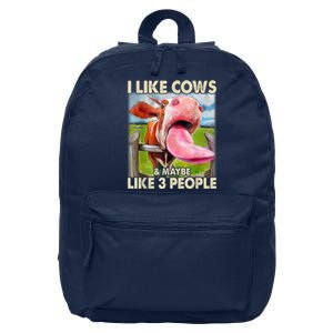 I Like Cows And Maybe Like 3 People Cow Lover Farmer 16 in Basic Backpack