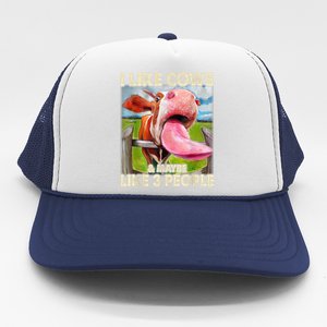 I Like Cows And Maybe Like 3 People Cow Lover Farmer Trucker Hat