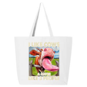 I Like Cows And Maybe Like 3 People Cow Lover Farmer 25L Jumbo Tote