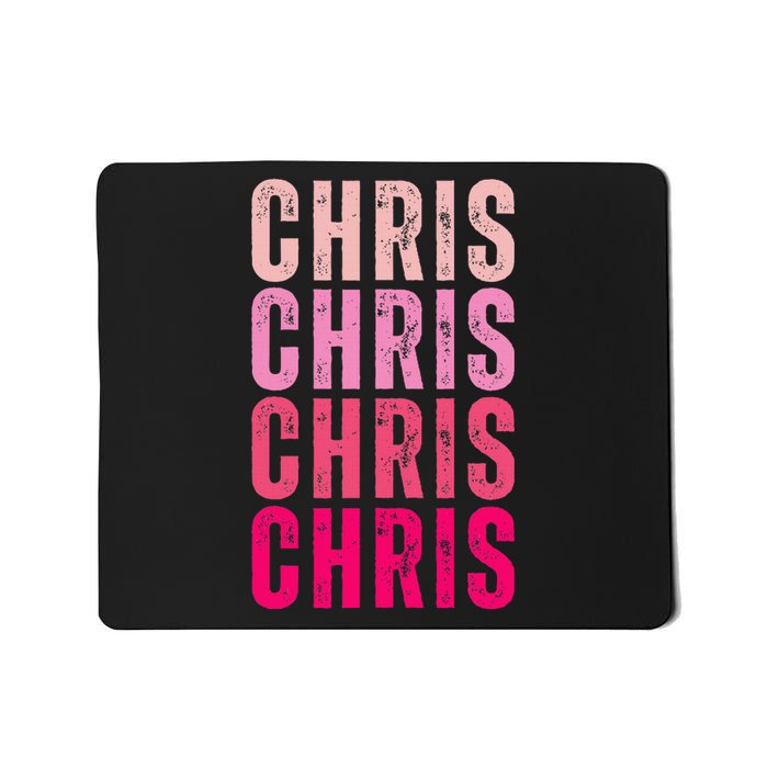 I Love Chris First Name Chris Mousepad