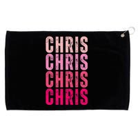 I Love Chris First Name Chris Grommeted Golf Towel