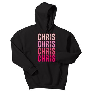 I Love Chris First Name Chris Kids Hoodie