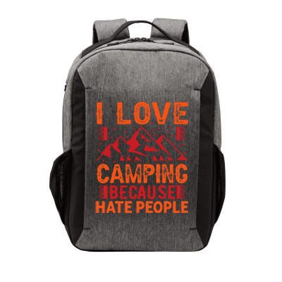 i love camping beacause hate people in the forrest Vector Backpack