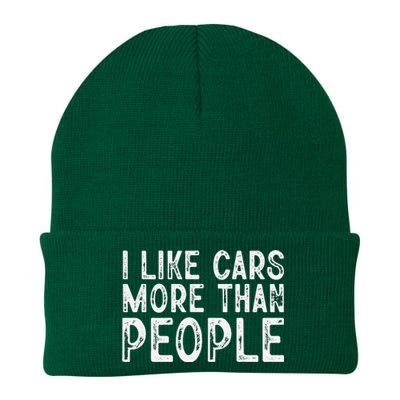 I Like Cars More Than People Funny Car Lover Knit Cap Winter Beanie