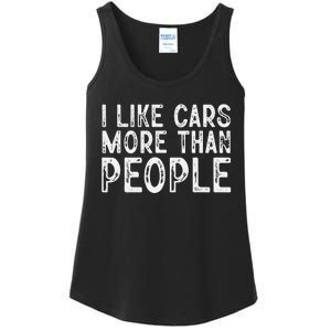 I Like Cars More Than People Funny Car Lover Ladies Essential Tank