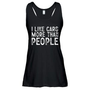 I Like Cars More Than People Funny Car Lover Ladies Essential Flowy Tank