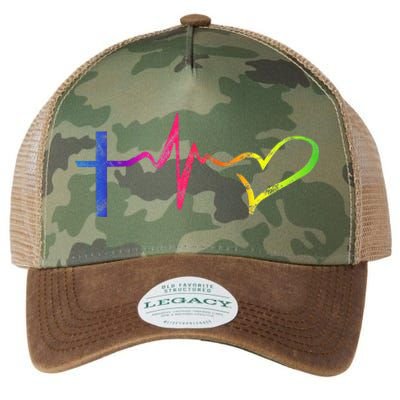 Inspirational Love Christian Heartbeat Scripture Legacy Tie Dye Trucker Hat