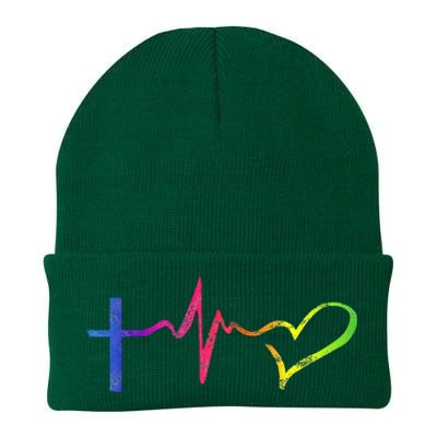 Inspirational Love Christian Heartbeat Scripture Knit Cap Winter Beanie