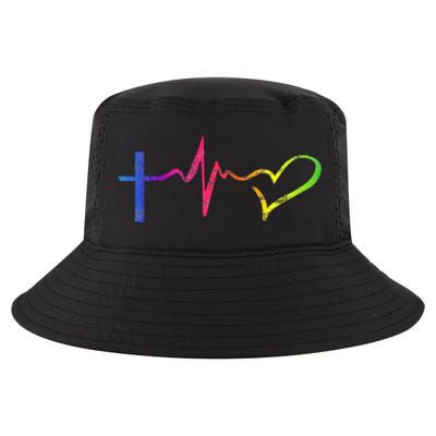 Inspirational Love Christian Heartbeat Scripture Cool Comfort Performance Bucket Hat